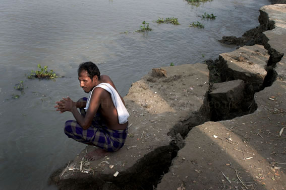 Forki village, Bhola, Bangladesh..climate change.