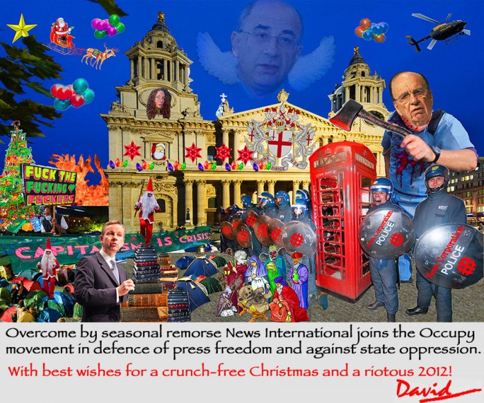 Occupy movement protesters outside St Paul's Cathedral.