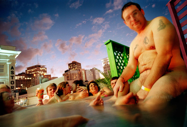 Swingers in hot tub, New Orleans, USA. Swingers Convention.