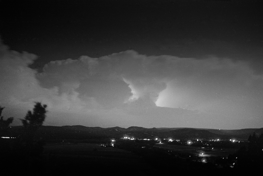 Night time lightning as a storm system builds over Luis and Kerry's home © John MacPherson