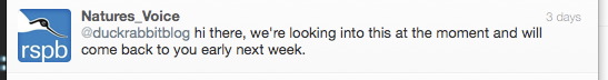 RSPB tweet 1