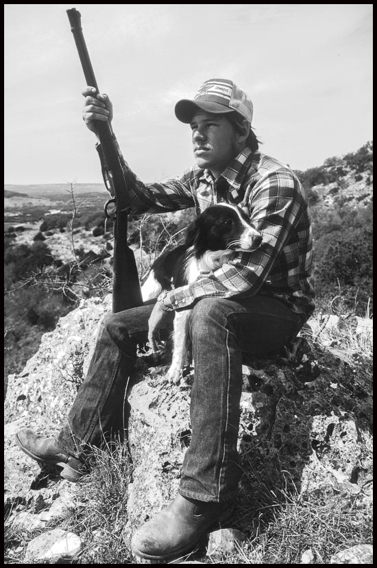 Preston & his dog, Texas 1980 © John MacPherson