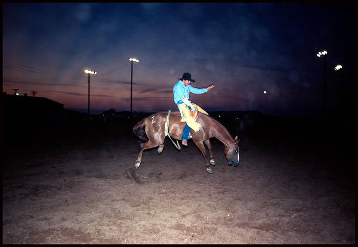 Small town evening rodeo West Texas 1980 © John MacPherson
