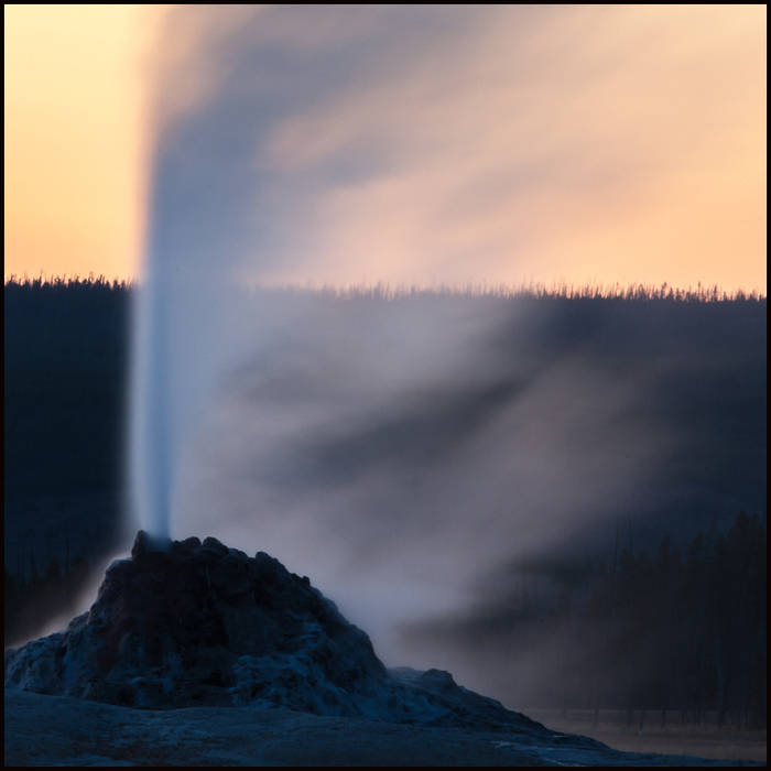 Geyser in late evening dim, Yellowstone © John MacPherson